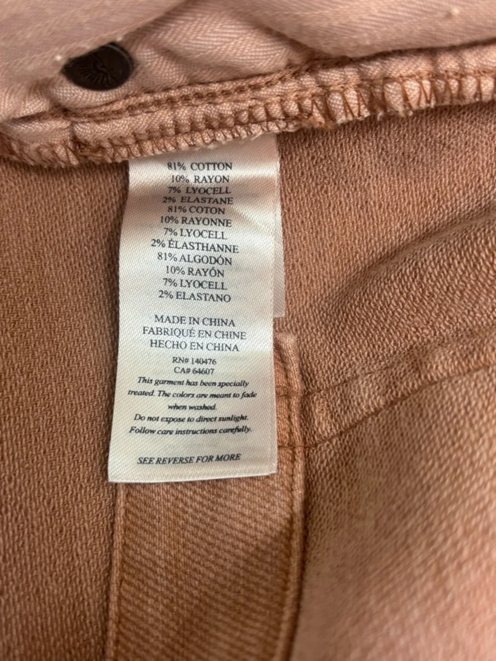 Faherty Stretch Terry 5 Pocket Pants Mens 38x27 Athletic Fit Mesa Red